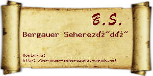Bergauer Seherezádé névjegykártya
